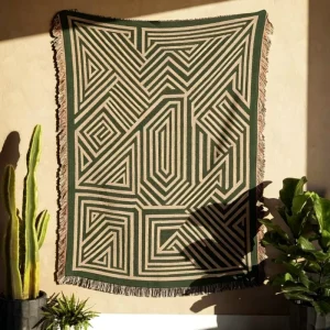 Ready to Ship Custom Woven Blanket Non Slip Floor Mat Home Decor Gift with Fast Delivery