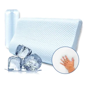 Ready to Ship Dual use Thick Cooling Gel Bed Pillow Relief Pressure Cervical Cooling Memory Foam Pillow for Sleep Neck Support