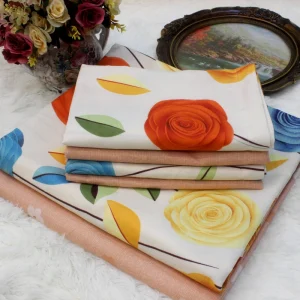 Ready to Ship King Size 6 Piece Cotton Bed Sheet Set Includes Flat & Fitted Sheet with Pillowcases Floral Printed