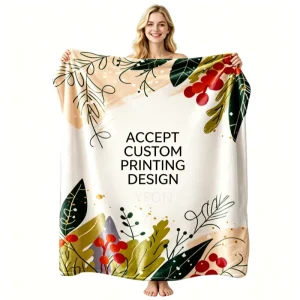 Ready to Ship Printed Blanket for All Seasons Warm Soft Throw for Sofa Bed Couch Home Living Room Bedroom Decoration