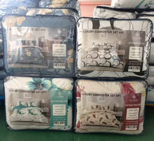 Ready to Ship Stock Cotton 4pcs Comforter Set King Size Duvet Comforter 3 Place Pure Cotton 1duvet+1 Bedsheet+2 Pillowcases