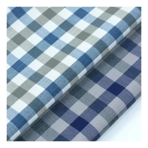 Ready to Ship for Garment Factory Bamboo Spandex Yarn Dyed Plaid Woven Shirting Fabric Wrinkle Free for Men’s Shirt
