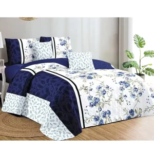 Readymade 100% Polyester Ultrasonic 3pcs Bedspread with Pillow Cover Printed Bedding Set