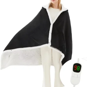 Rechargeable Battery Operated 5 Volt Throw UK Plug Electric Heated USB Folded Wearable Portable Lightweight Customizable Blanket