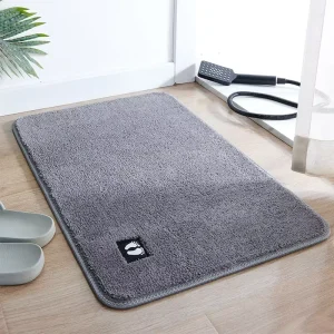 Rectangle Daily Bathroom Door Mat Polyester Strong Water Absorption Toilet Bedroom Dirt Resistant Non slip Machine