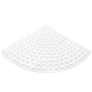 Rectangle Novelty Solid Shower Mat Non Slip PVC Bath Mat with Drain Holes for Bathroom Bathtub