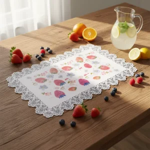 Rectangle Plastic 30x45cm Dining Table Mats Placemats Eco Friendly Durable Non Slip Home Gift