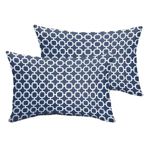 Rectangular Designer Geometrical Waterproof Throw Cushion and Pillow for Patio Furniture
