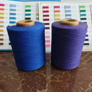 Recycled Cotton Melange Yarn Colorful Open End Dyed Blended Yarn for Eco Knitting Weaving Towels Fabric