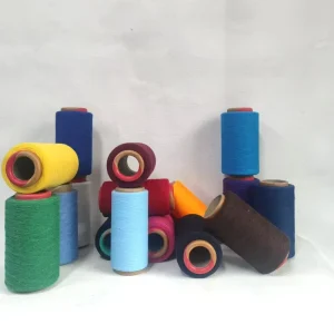 Recycled Cotton Polyester Yarn Eco Friendly & Recyclable Dyed OE Technics Various Colors for Knitting