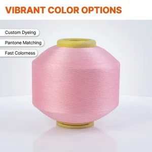 Recycled GRS Core Spun Yarn SCY 4075 Spandex Covered Yarn Polyester Dyed Pattern OE Technics Anti Pilling for Knitting Weaving