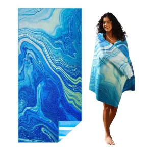 Recycled Material Beach Towel Printed Microfiber Sand Free Quick Dry Designer Travel Beach Towel