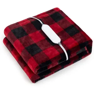 Recycled Polyester Electric Heated Blanket One Piece Delivery Single Control Quilted Folded Warmer