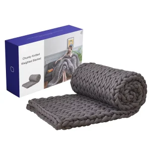 Recycled Polyester Handmade Chunky Heavy Thick Knitted Weighted Blanket