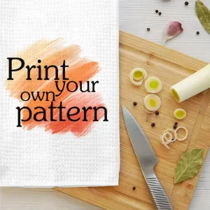 Recycled Waffle Weave Microfiber Kitchen Dish Towels Absorbent Tea Towels Compressed Antimicrobial Eco-Friendly