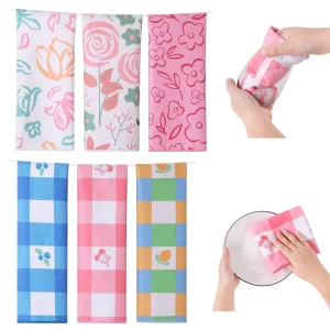 Recycled Waffle Weave Microfiber Kitchen Dish Towels Absorbent Tea Towels Dish Towels