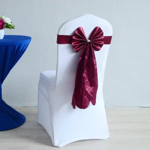 Red Butterfly Chair Sashes Polyester Material Factory Price for New Year & Christmas