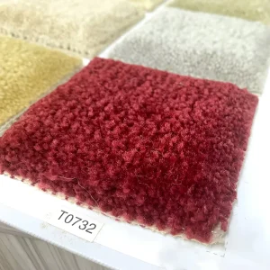 Red Full Spread Anti Static Quiet High Quality Eco friendly Waterproof Hotel Wall to Wall Woven Tufted Latex Backing Carpet