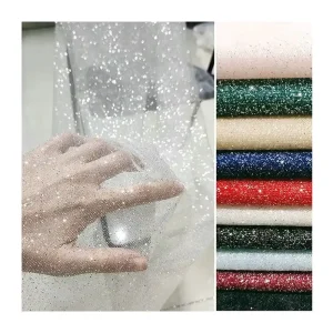 Red Grey Silver Non Stretch Tela De Tul Con Lunares Mini Arcoiris Y Purpurina Mini Spot Rainbow Glitter Tulle Fabric