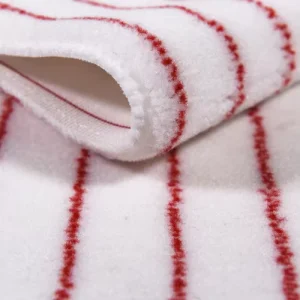 Red Striped Nylon Fabric White Base Roller Brush Fabric Woven Paint Brush Flannel