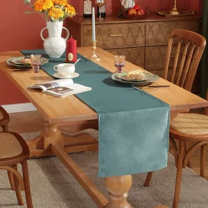 Red Table Runner Velvet Table Runner Fabric Green Table Runner Long for Christmas Party