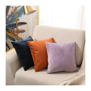 Red Velvet Christmas Cushion Cover Lumbar Pillow Cover for Outdoor Home Decoration