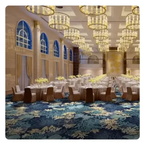 Red Wall to Wall Printed Carpets Customize Modern Design Wedding Banquet Halls for Five star Hotels