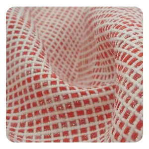 Red and White New Style Ripstop Twinkling Fancy Yarn Dyed Soft and Warm Woolen Tweed Fabric
