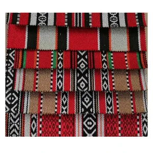 Redsuntex Factory Supply Polyester Upholstery Sadu Saudi Sadu Sofa Turkish Fabric Yarn Dyed Home Textile Fabric