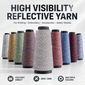 Reflective Knitting Yarn High Visibility Functional Yarn for Sportswear Outdoor Apparel OEM ODM