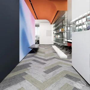 Removable Fireproof square Flooring Self adhesive Carpet Tiles