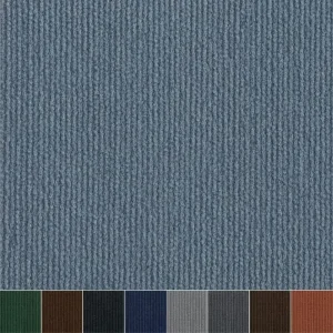 Removable Polypropylene Office Carpet Tiles Loop Pile Puzzle Pattern Cushioned Low Pile Gray Commercial Use