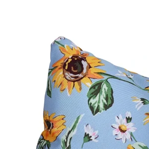 Removable Washable Waterproof Outdoor Cushion Cover Tough Weatherproof Throw Pillow Cover for Garden Patio