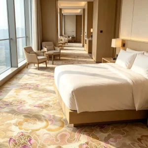 Renovation Fit-out Firm Nylon Hotel Guest Room Carpet Flame Retardant Silent Durable Custom Drawing Free Sample Global Bulk