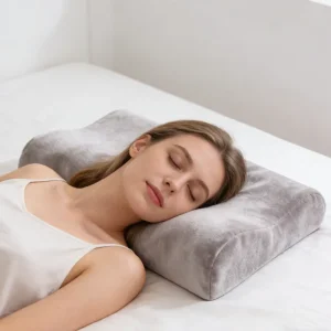 Repair Improves Sleep Enhanced Memory Foam Support Quilted Slow Rebound Memory Foam Velvet Wave Cervical Pillow