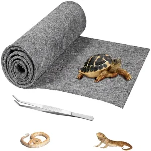 Reptile-Friendly Plastic Carpet Landscaping Pad for Turtle Horned Frog Terrariums Absorbent Moisture-Retaining Aquarium Pet Pad