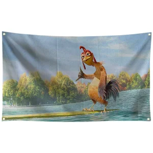 Resolution 3×5 Feet Chicken Flag Tapestry Durable Man Cave Wall Decor Flag Banner with 4 Grommets Funny College Dorm Room Poster