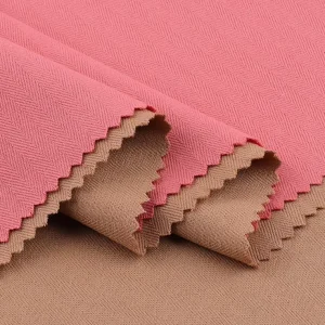 Retro Herringbone Weave Cotton Washed Crepe Textile 152CM Width for Fashion Pants Coat Blouse
