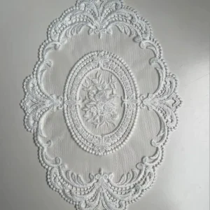 Retro Lace Placemats Coasters French Crochet Doilies Handmade White Embroidered Table Mats Farmhouse Placemats Cup Mat Vase Mat