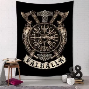 Retro Mysterious Raven Tapestry Boho Hippe Tarot Witchcraft Wall Hanging Woven Printed Pattern for Living Room Decor