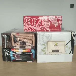 Retro Printed 6-piece Bed Sheet Set Classic Flower Pattern Easy Wash Home Textile Supply Sheet Pillowcase Set