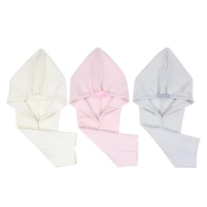 Shuqi Hangable Ant Cloth Microfiber Soft Hair Towel Cream Pink Grey Strong Water Absorption 74x27cm Quick drying Space saving