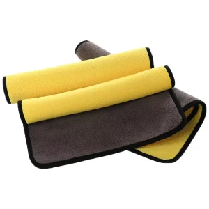 Reusable Double Sided Microfiber Car Cleaning Towel Square Absorbent Thickened Lint Free Housekeeping Cloth Car Wash