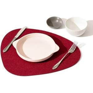 Reusable Eco Friendly Asian Zen Oval Felt Dinner Place Mats