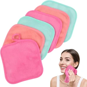 Reusable Microfiber Woven Deep Cleaning Face Cloth for Water based Makeup Remover Erases Makeup Easily