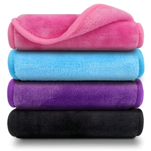 Reusable Organic Microfiber Face and Eye Makeup Remover Cloth Private Label Woven Technics