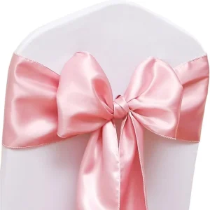 Reusable Printed Gold Polyester Plain Chair Sash 17*275cm for Wedding Home Hotel Banquet Use
