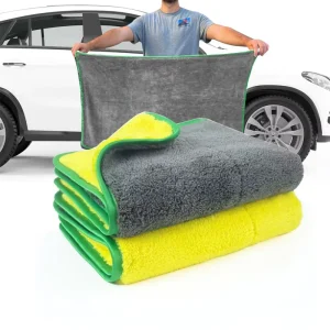 Reusable Quick Dry Car Wash Towel Polishing Ultra Absorbent Package Edge Coral Fleece Car Cleaning Cloth