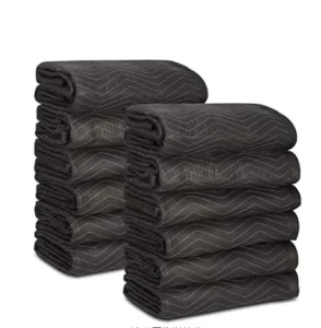 Reusable Weighted Furniture Protection Moving Blanket Cotton Polyester 72×80 Inch Portable Four Seasons Use