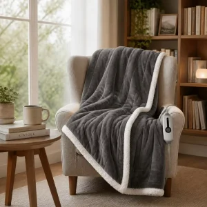 Reversible Electric Blanket 3-12H Timer Safety Auto Off Custom Global Plug